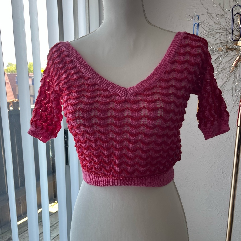Zara Pink Knit Crop Top